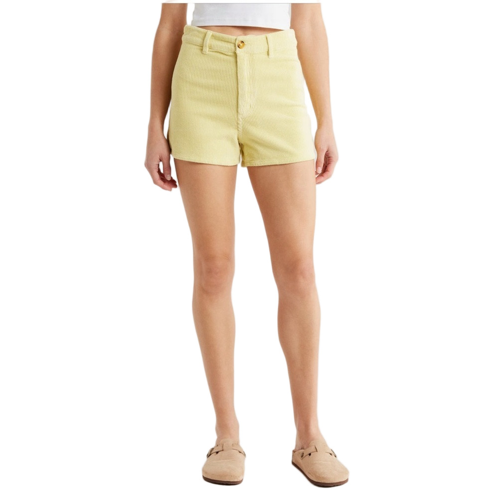 Billabong Women’s Free Fall Sun Spell Yellow Corduroy 3 Inch Shorts - Sz 31, NWT
